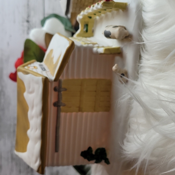 CHRISTMAS KURT S ADLER PORCELAIN LIGHTED PIG BARN - Picture 3 of 16